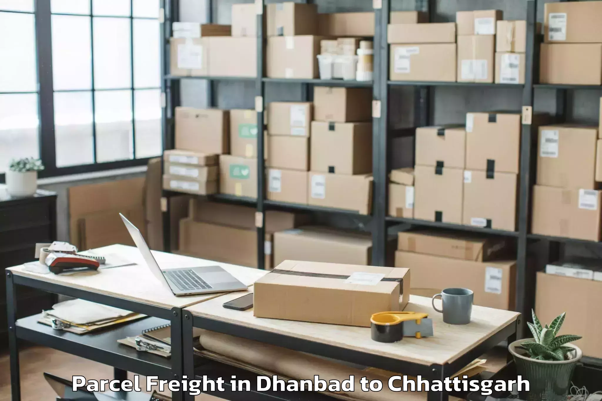 Book Dhanbad to Takhatpur Parcel Freight